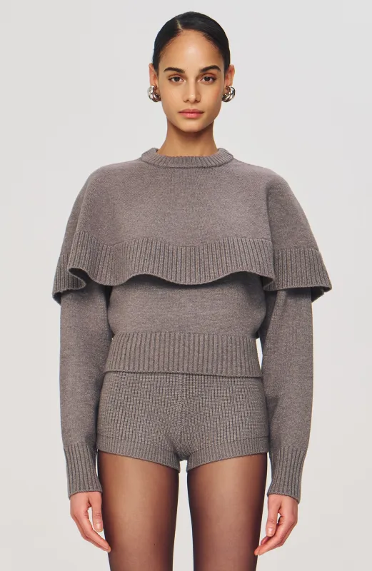 Evian Knit Top - Grey sold by Ronny Kobo Collection