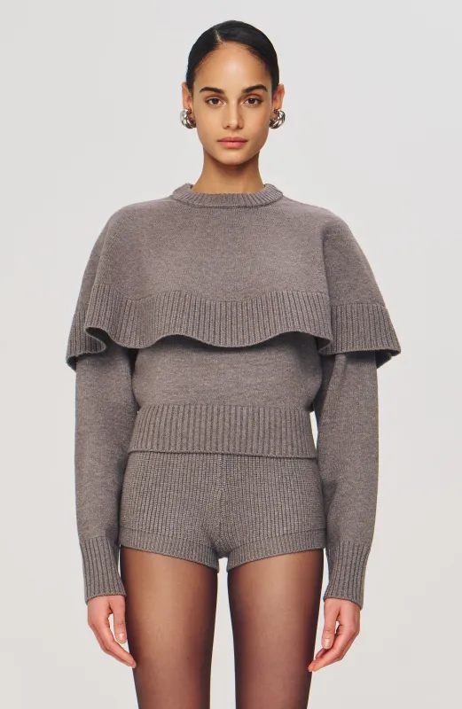 Neoma Knit Shorts - Grey sold by Ronny Kobo Collection