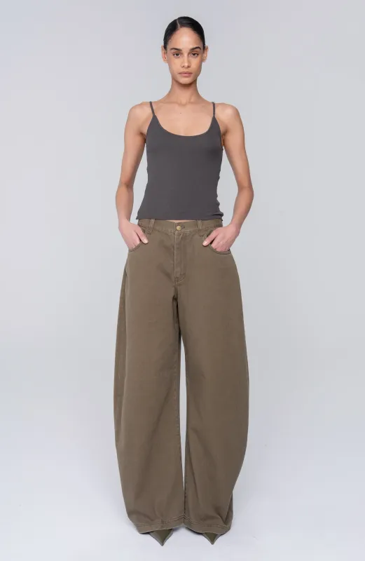 Ninon Pants - Olive sold by Ronny Kobo Collection