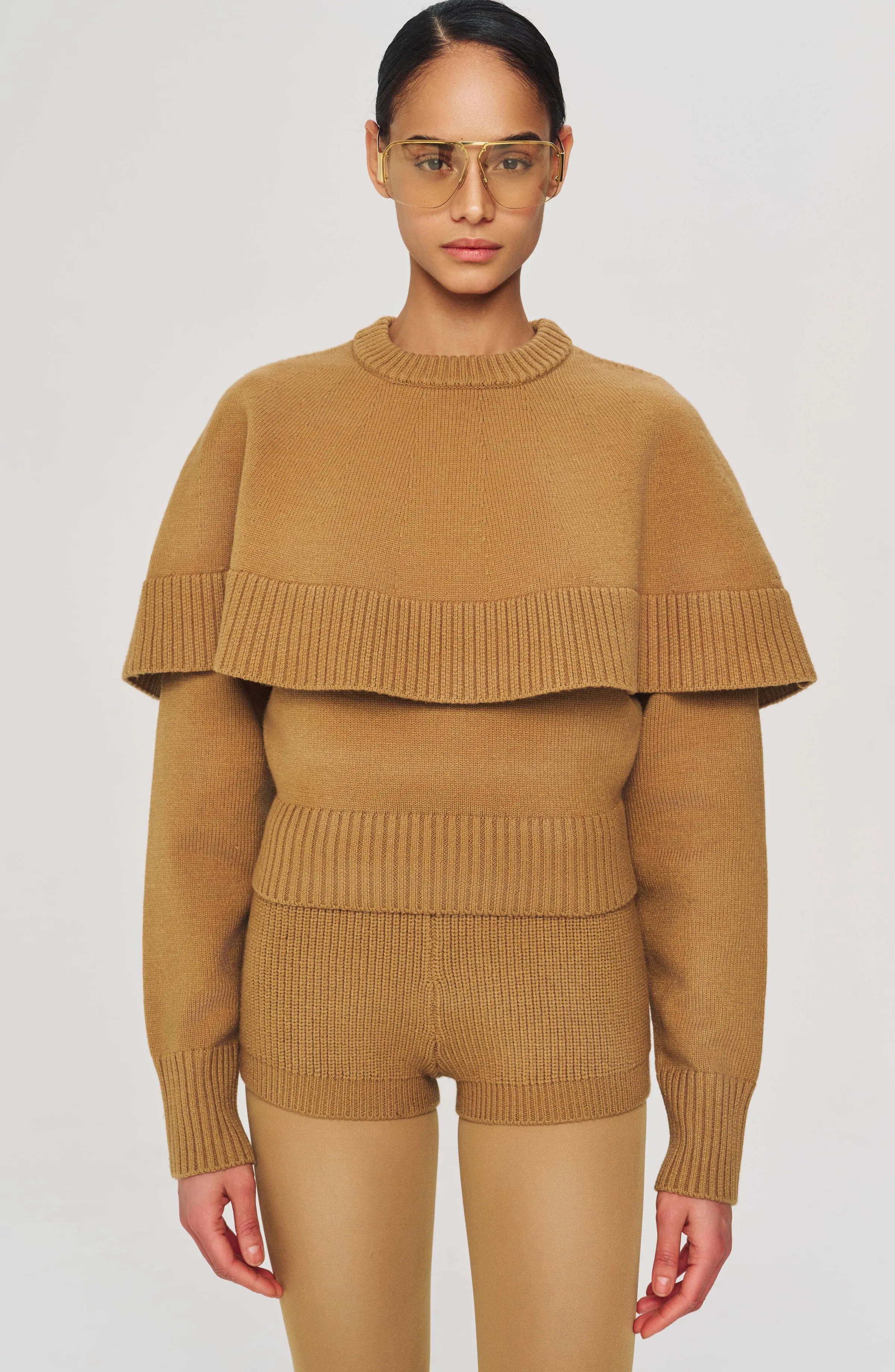 Evian Knit Top - Camel sold by Ronny Kobo Collection