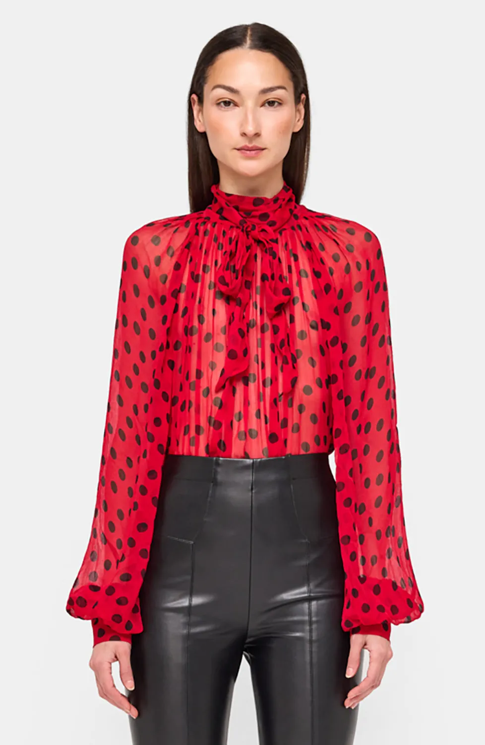 Zenia Top - Red/Black sold by Ronny Kobo Collection
