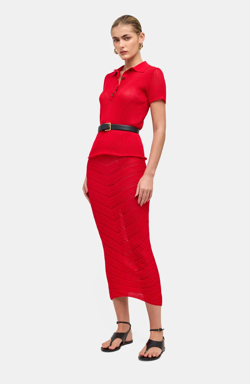 Kevin Knit Polo Shirt sold by Ronny Kobo Collection product image thumbnail 3