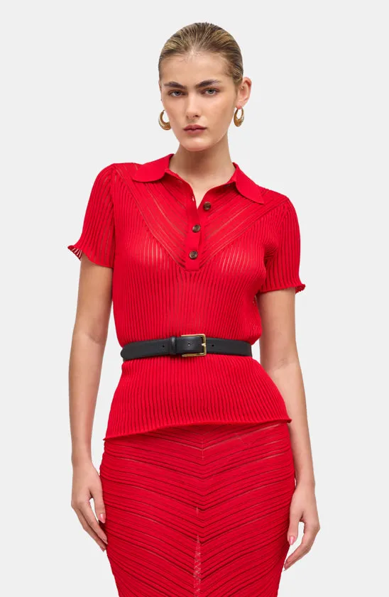 Kevin Knit Polo Shirt sold by Ronny Kobo Collection