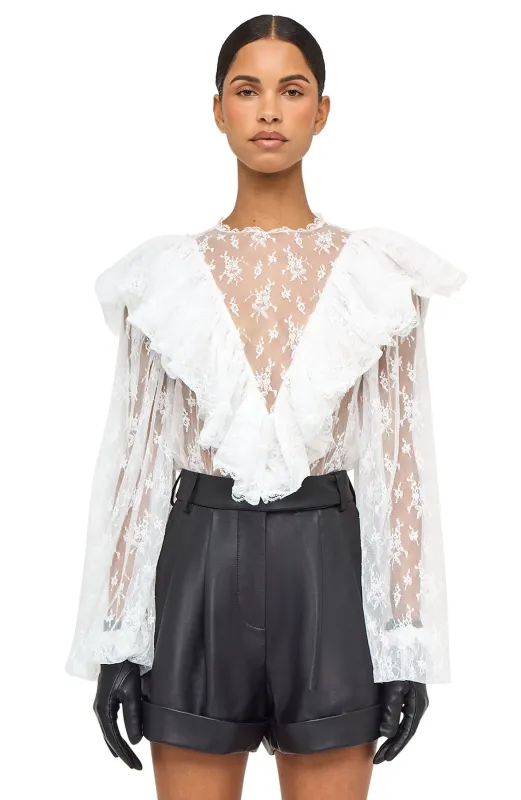 Talia Blouse - Ivory sold by Ronny Kobo Collection