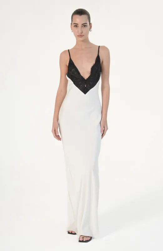 Malo Dress - Off-White Jet Black sold by Ronny Kobo Collection