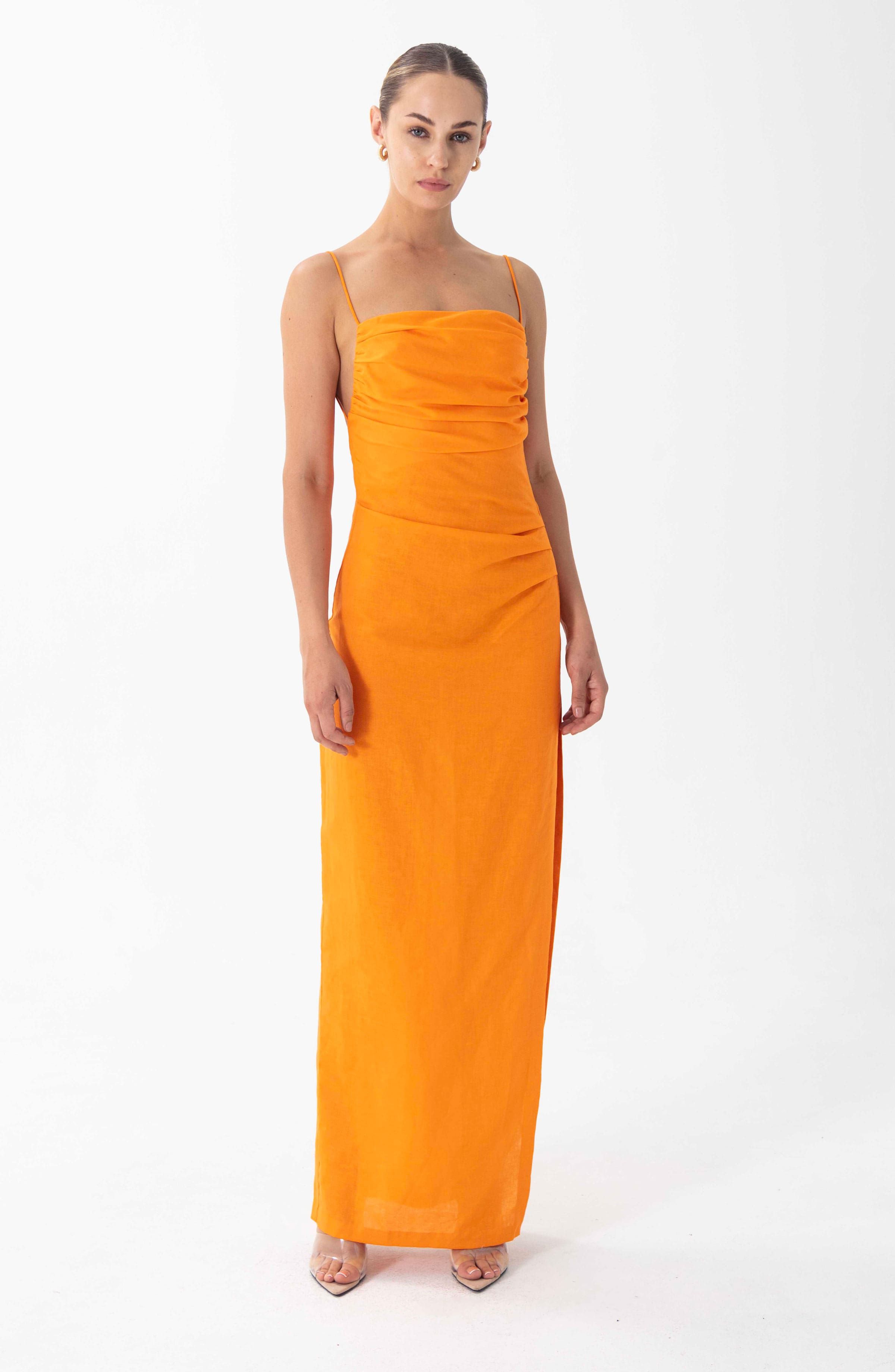 Clark Dress - Orange sold by Ronny Kobo Collection