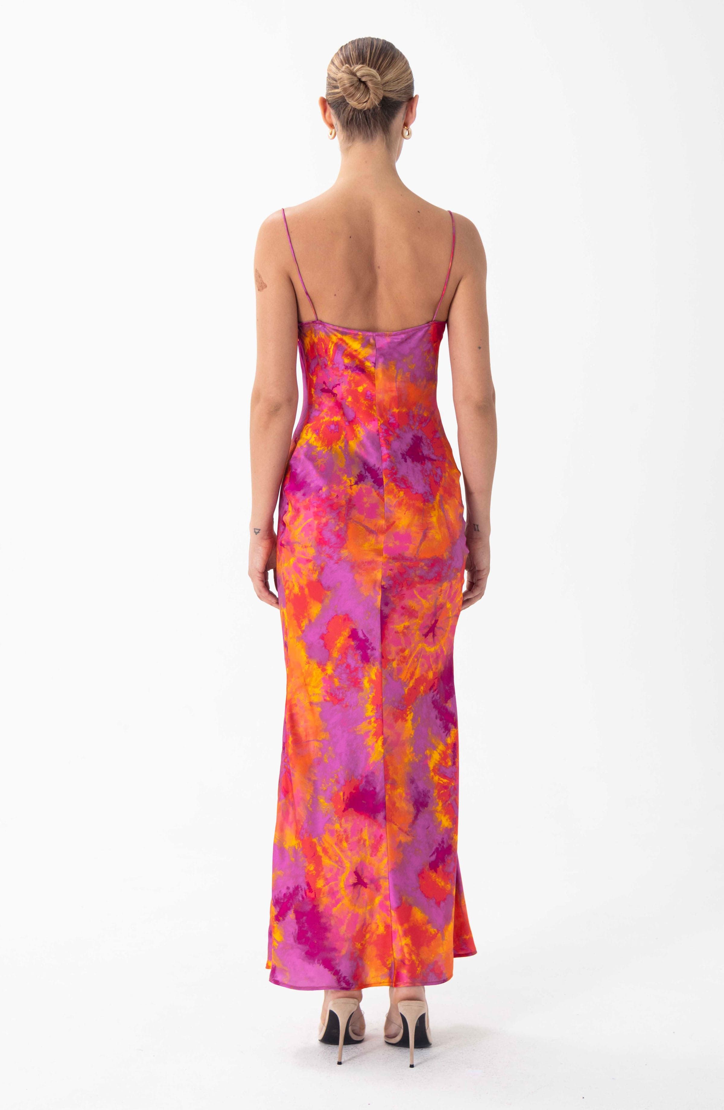 Capri Dress - Sunset Tie Dye Pink Multi sold by Ronny Kobo Collection product image thumbnail 3