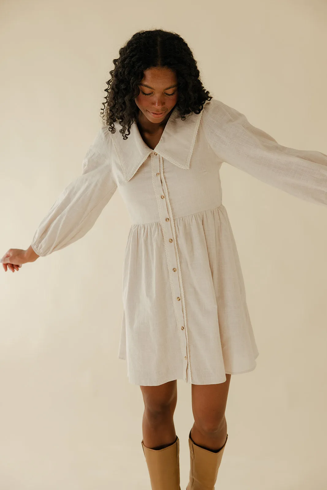 Stone Path Collared Dress sold by Roolee product image thumbnail 5
