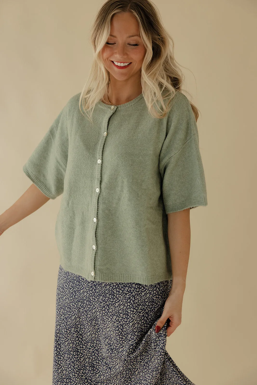 Garden Gate Short Sleeve Cardi sold by Roolee