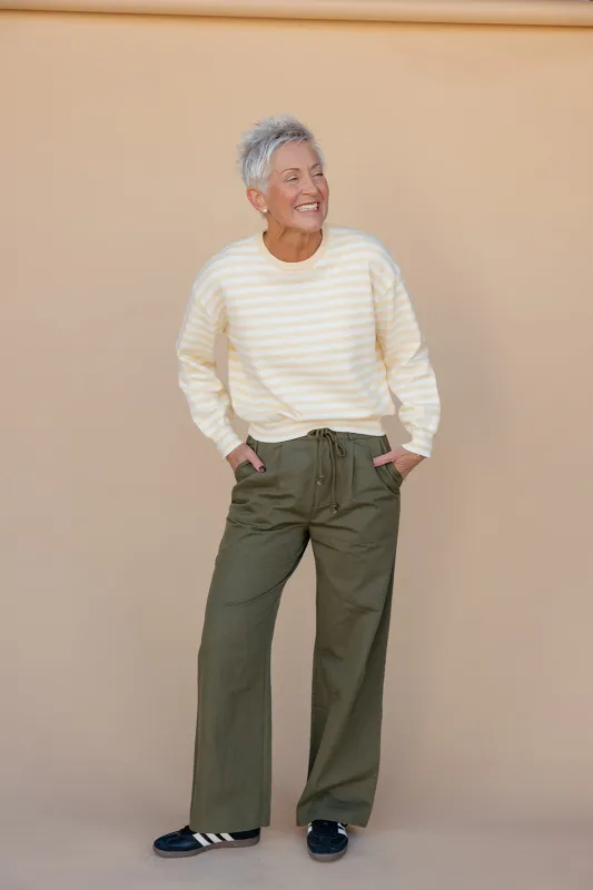 Sunlit Stripe Sweater made by Roolee