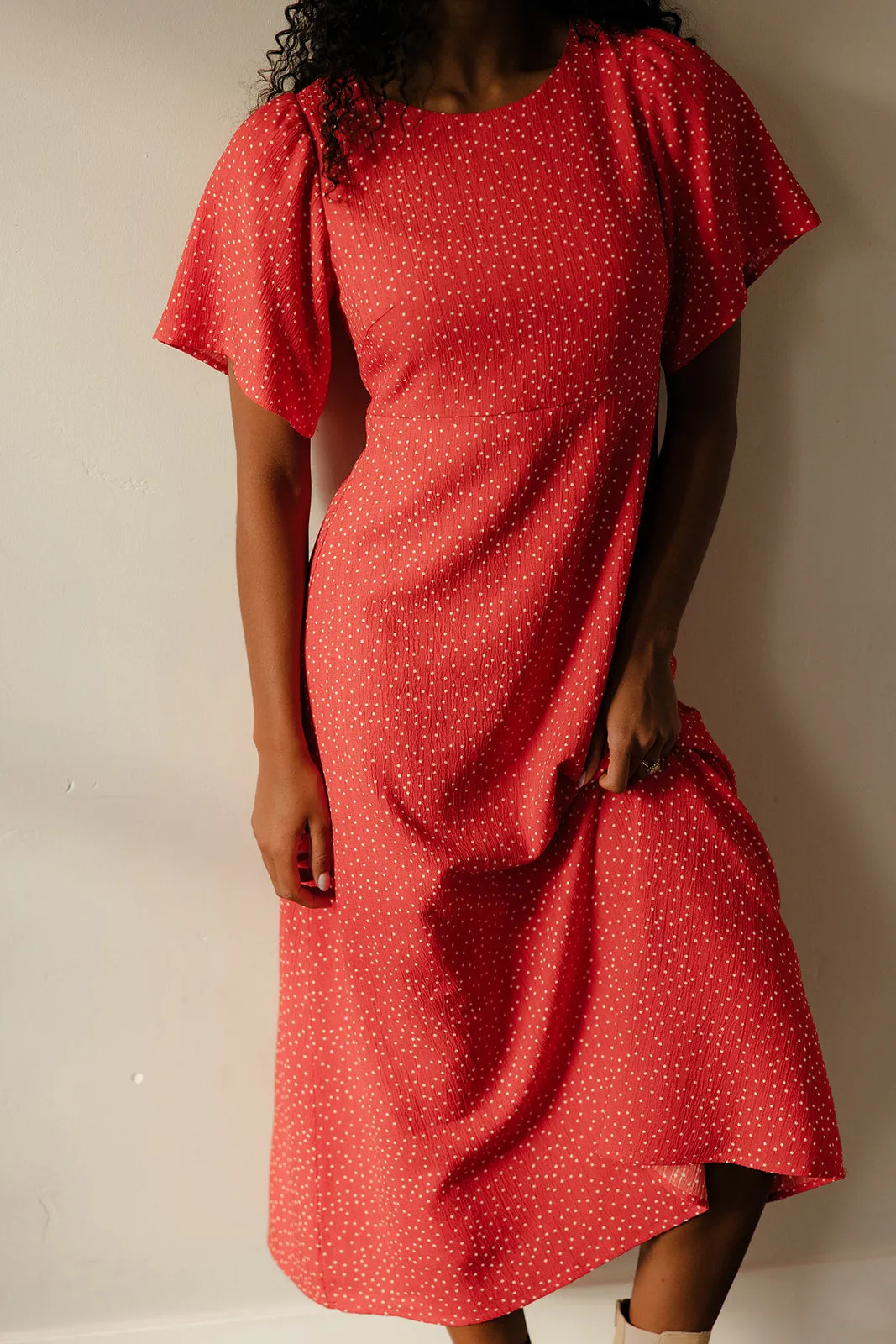 Crimson Hour Midi Dress sold by Roolee product image thumbnail 2