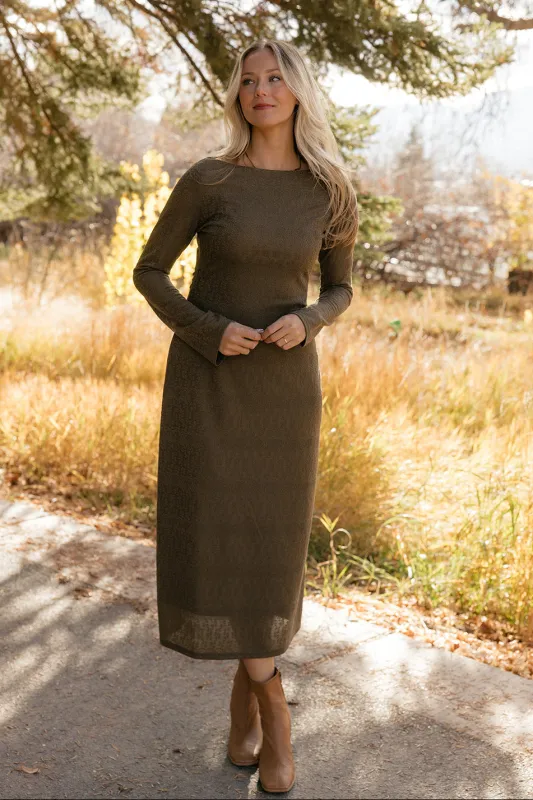 The Elm Textured Dress made by Polagram