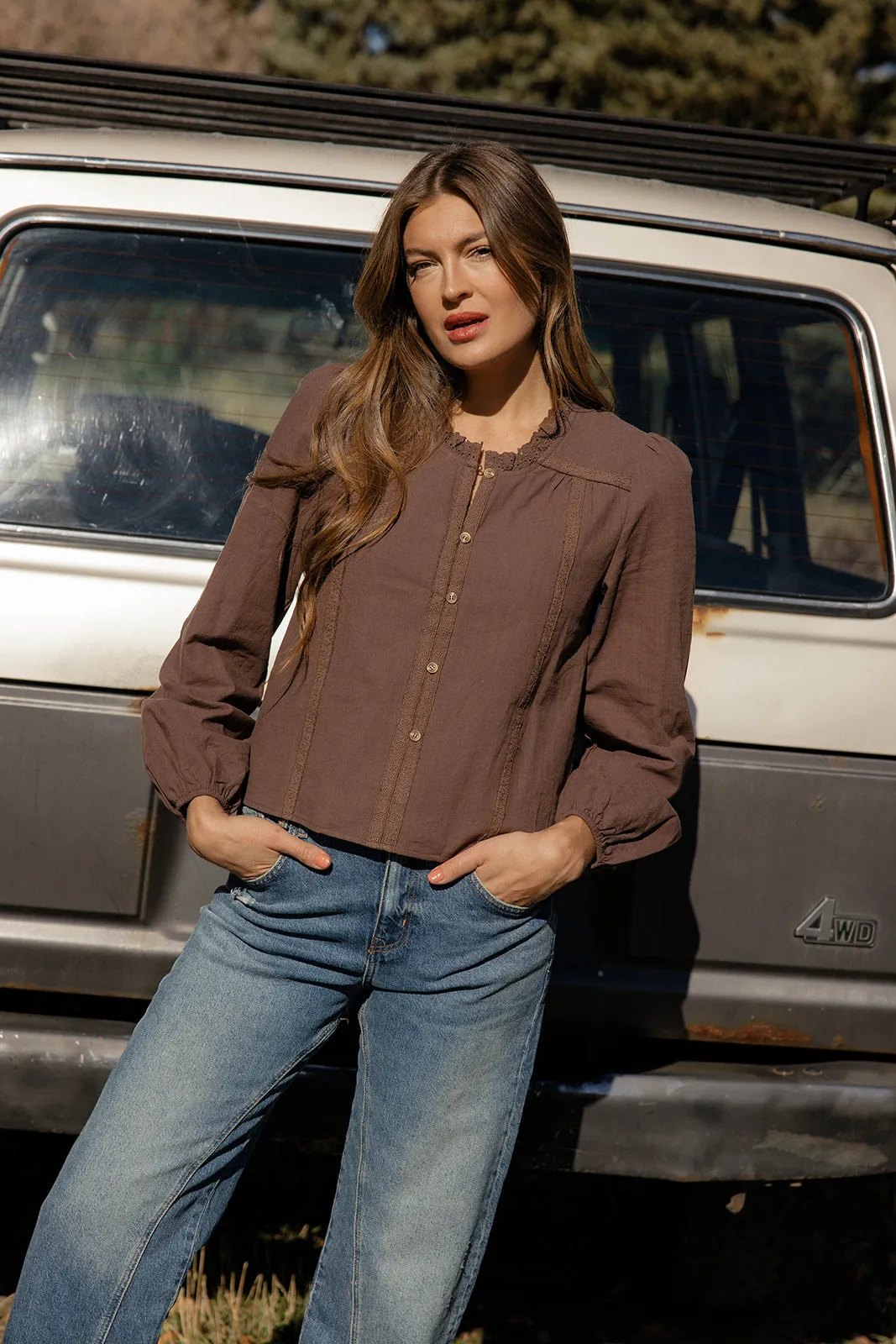 Janessa Lace Blouse sold by Roolee