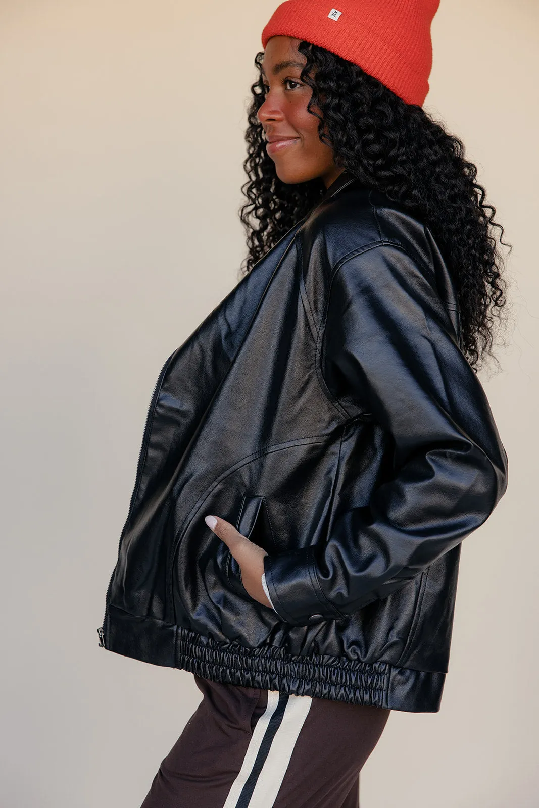 Onyx Leather Jacket sold by Roolee product image thumbnail 2
