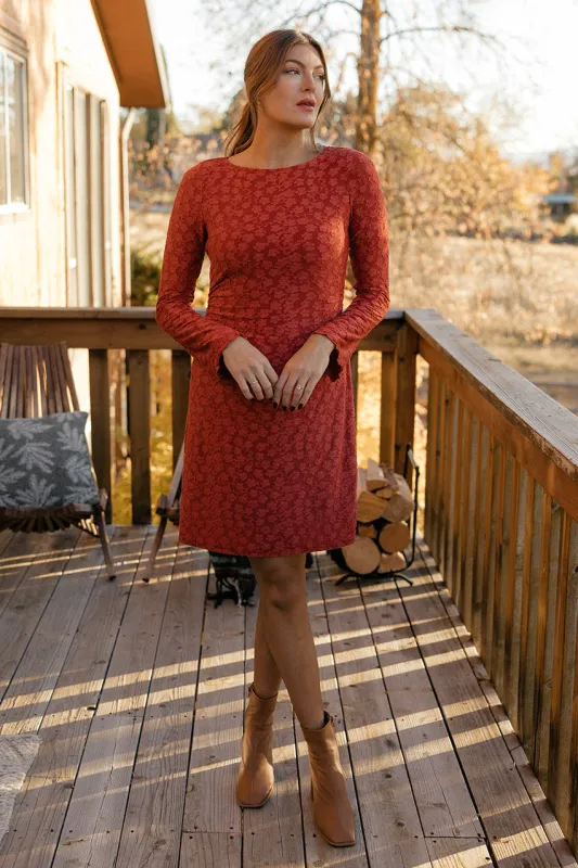 Scarlet Meadow Floral Dress made by Polagram