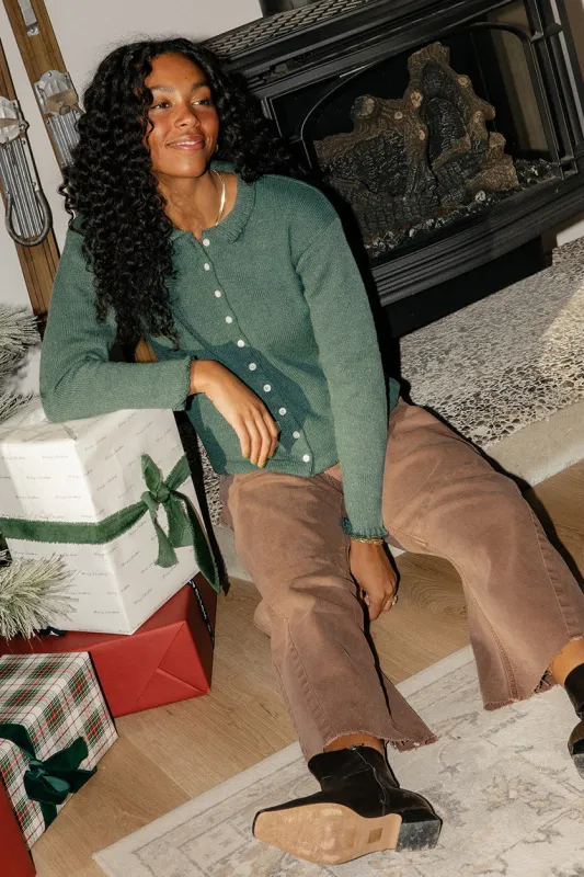 Wildwood Ruffle Cardigan sold by Roolee