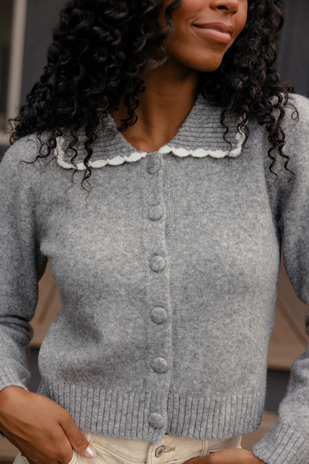 Frosted Trail Collared Cardigan sold by Roolee product image thumbnail 4