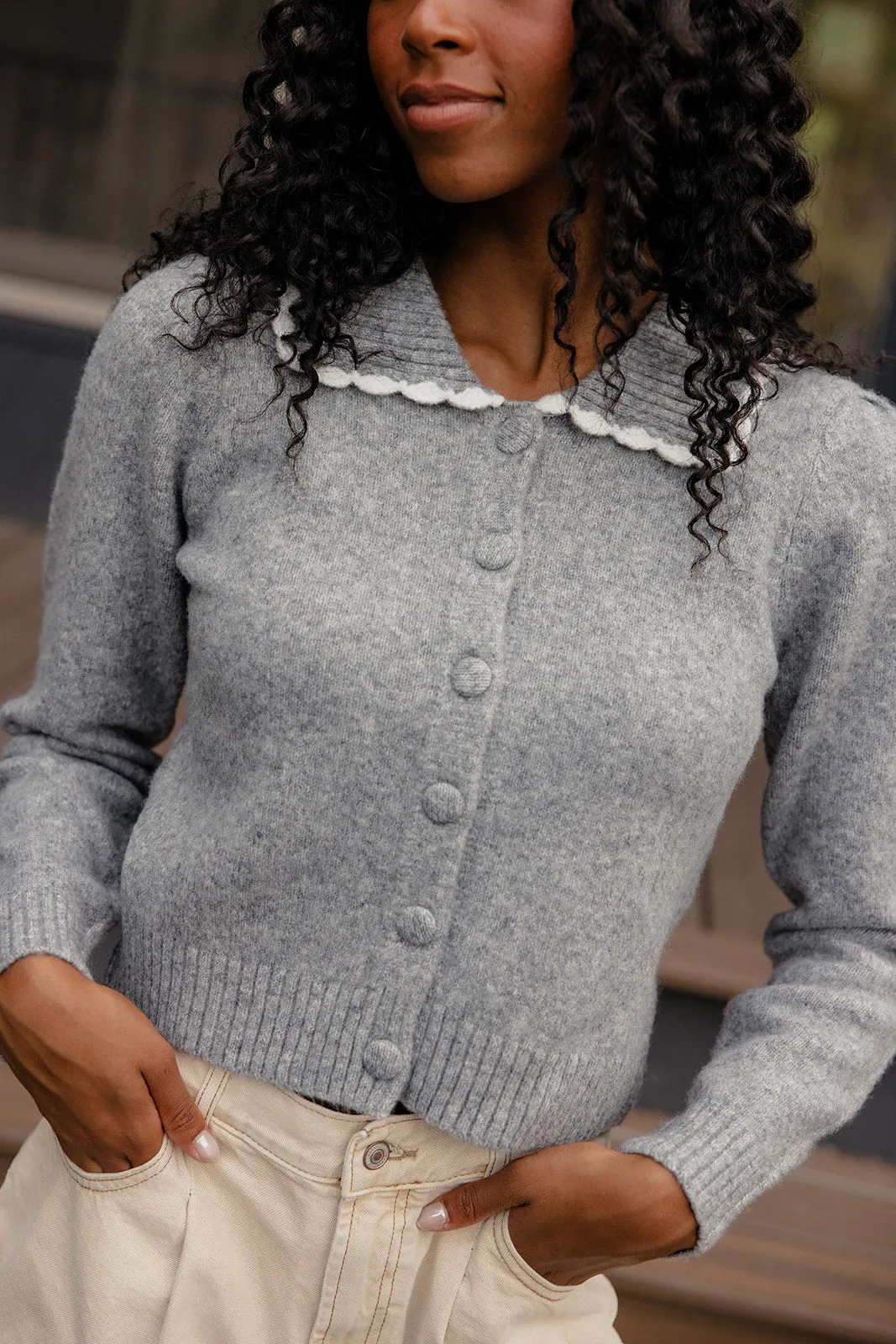 Frosted Trail Collared Cardigan sold by Roolee product image thumbnail 3