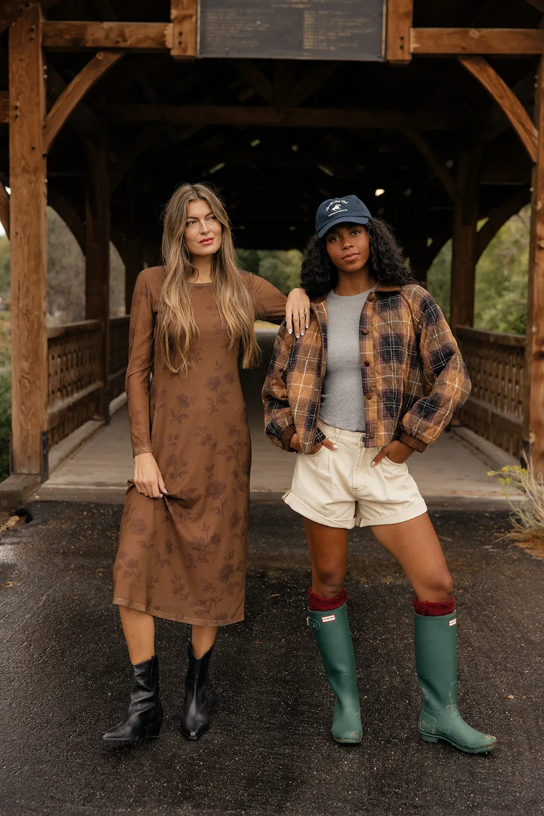 Dusty Floral Long Sleeve Dress sold by Roolee product image thumbnail 4