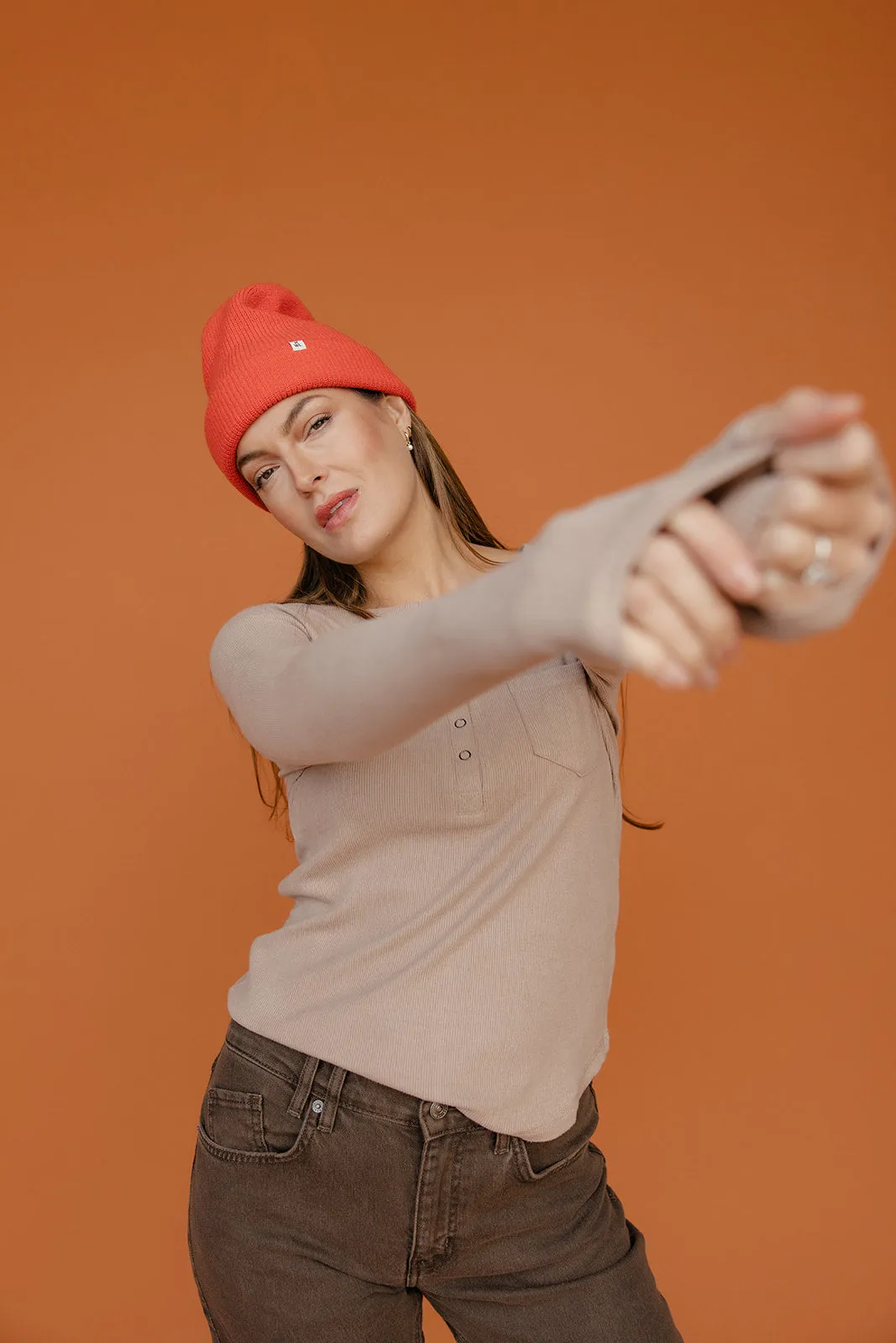 Cinder Henley Pocket Tee sold by Roolee product image thumbnail 4