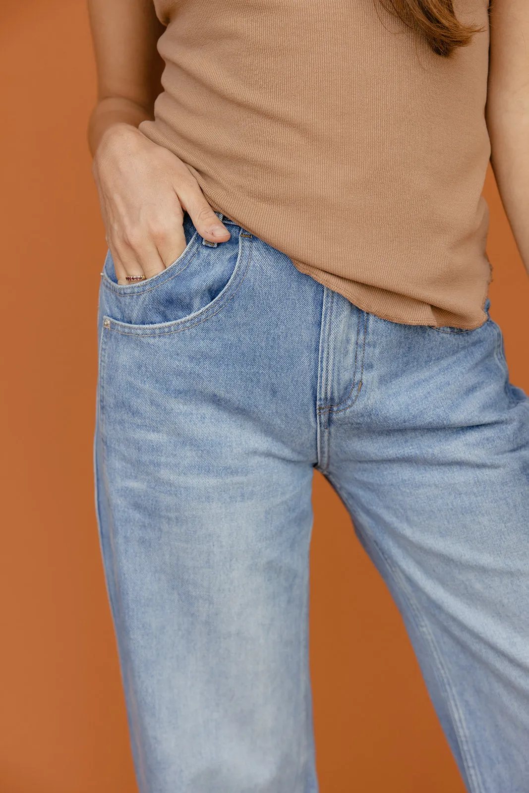 Easy Day Wide Leg Cuffed Jeans sold by Roolee product image thumbnail 3