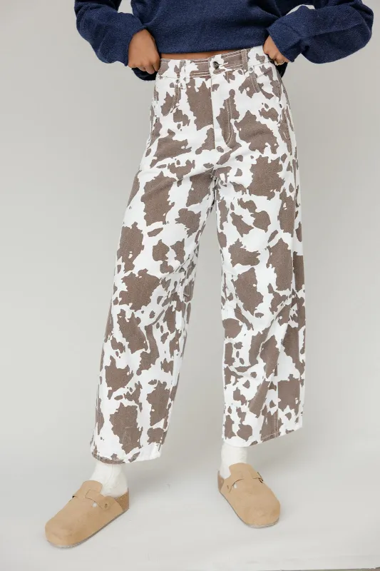 Ranch Ready Cow Print Pants sold by Roolee
