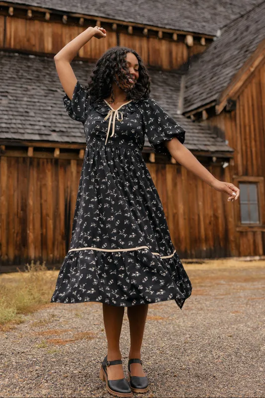 Jill Ruffle Tie Dress sold by Roolee