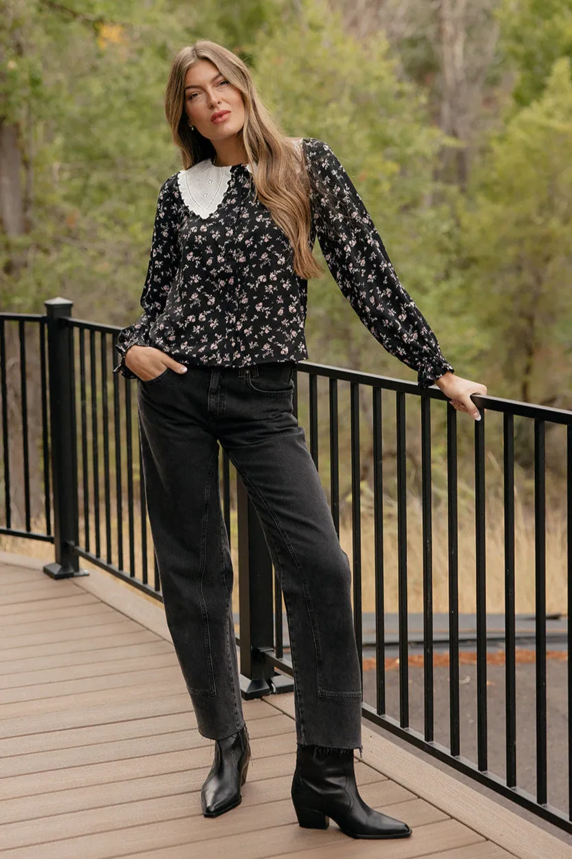 Blackberry Lace Collar Blouse sold by Roolee