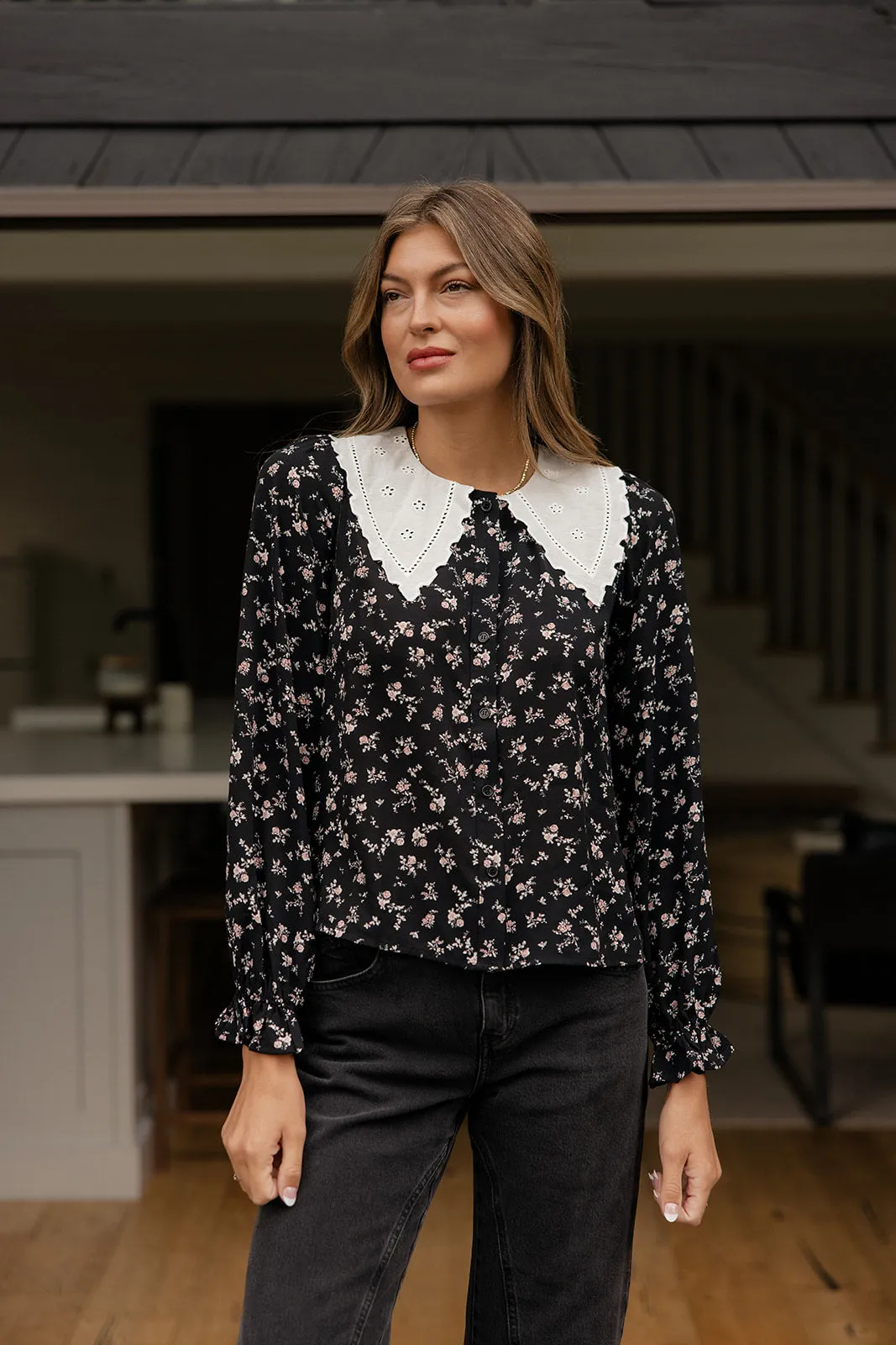 Blackberry Lace Collar Blouse sold by Roolee product image thumbnail 5