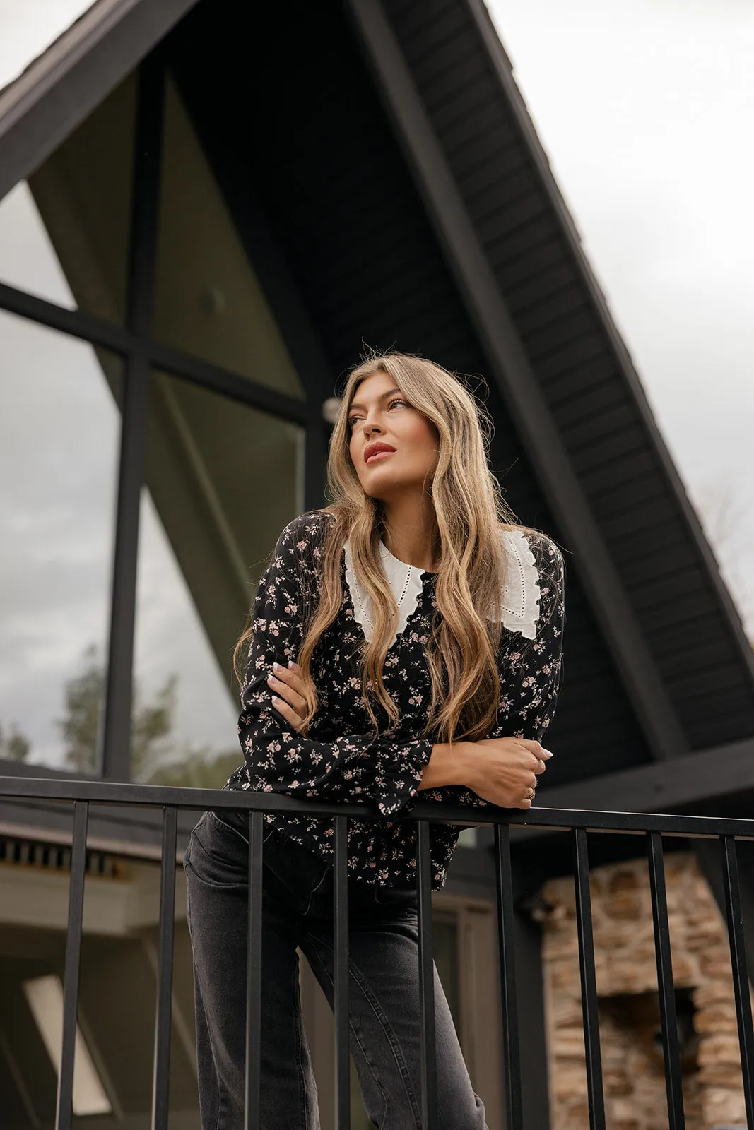 Blackberry Lace Collar Blouse sold by Roolee product image thumbnail 3