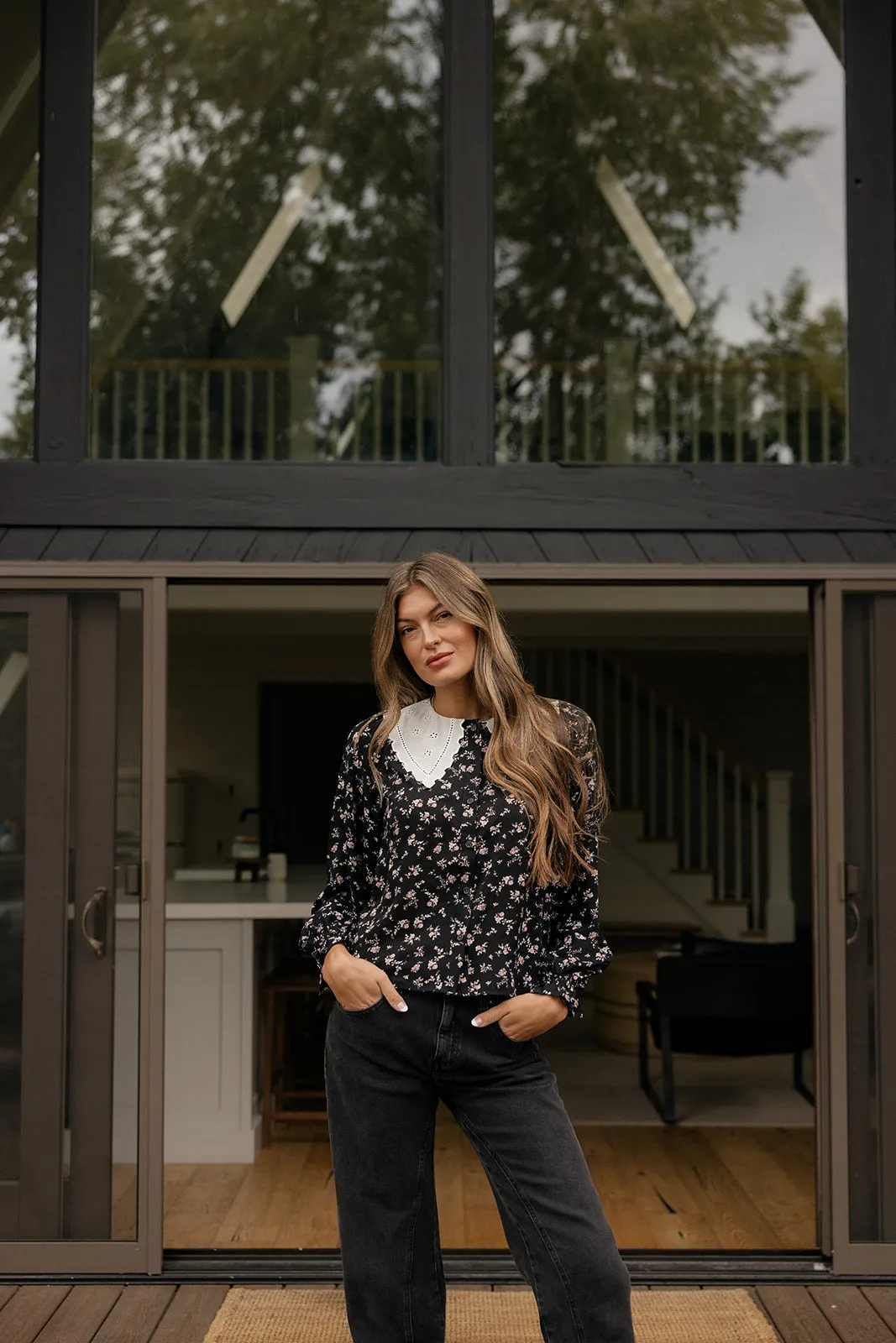 Blackberry Lace Collar Blouse sold by Roolee product image thumbnail 4