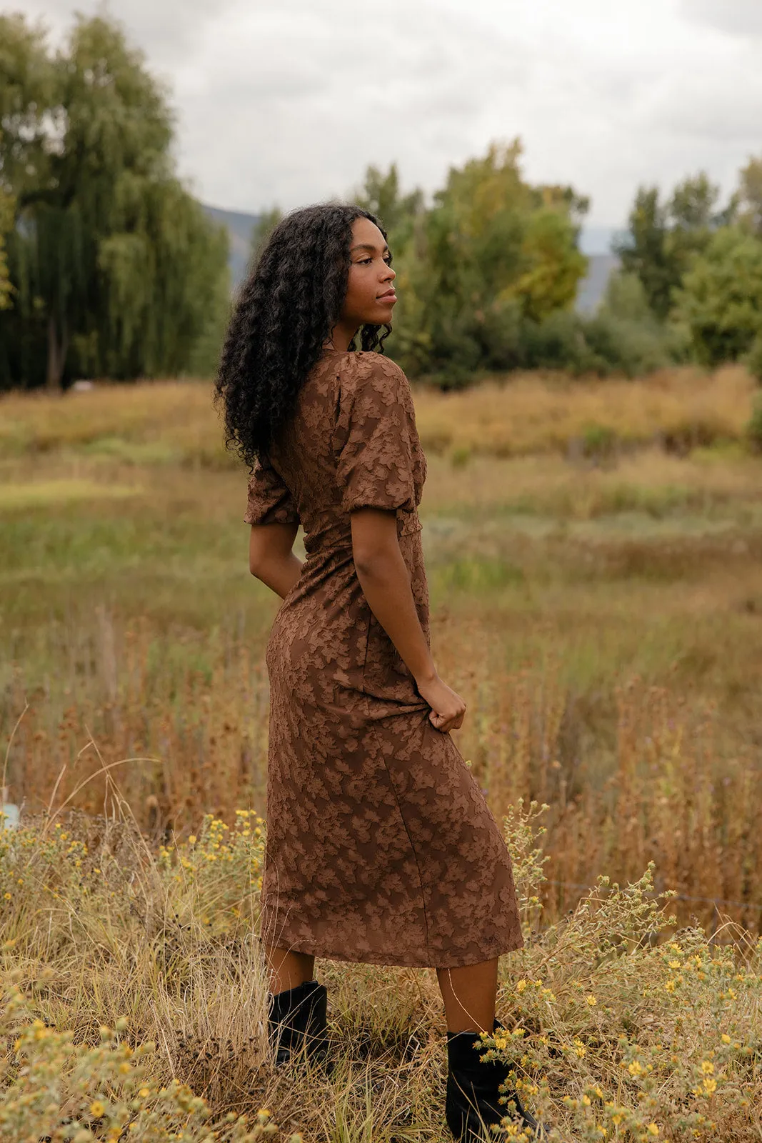 Pressed Petals Floral Embossed Dress sold by Roolee product image thumbnail 4