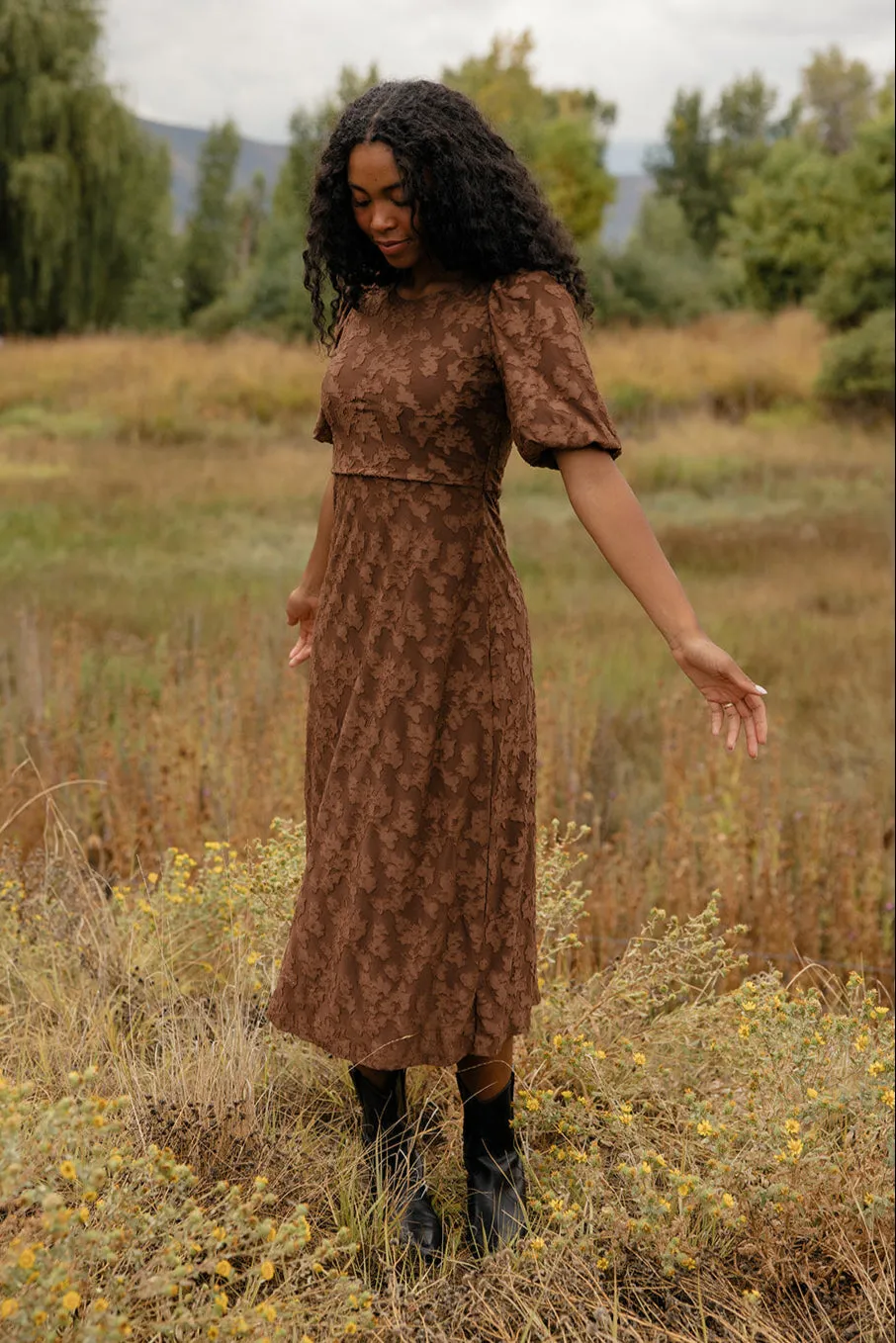 Pressed Petals Floral Embossed Dress sold by Roolee