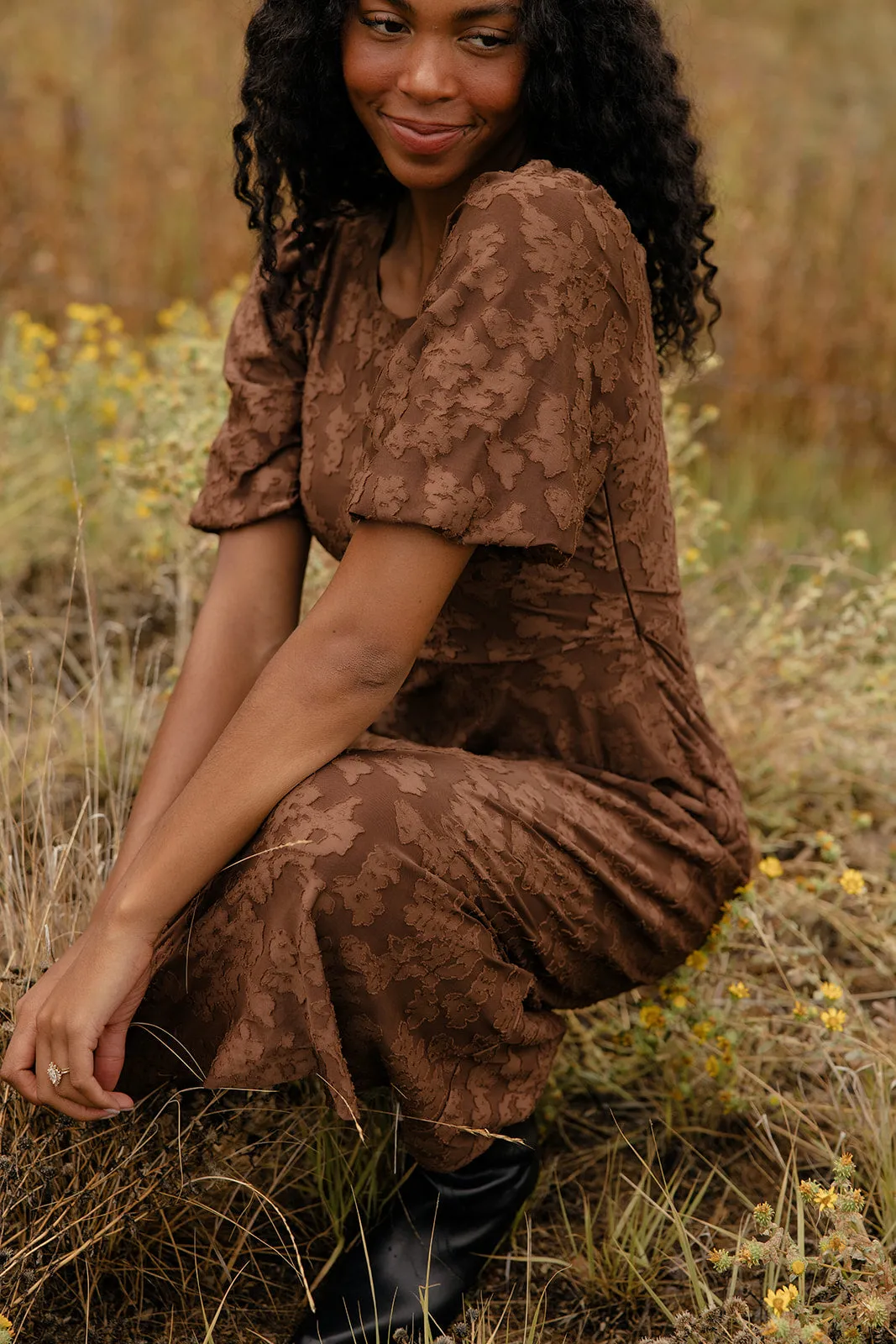 Pressed Petals Floral Embossed Dress sold by Roolee product image thumbnail 2