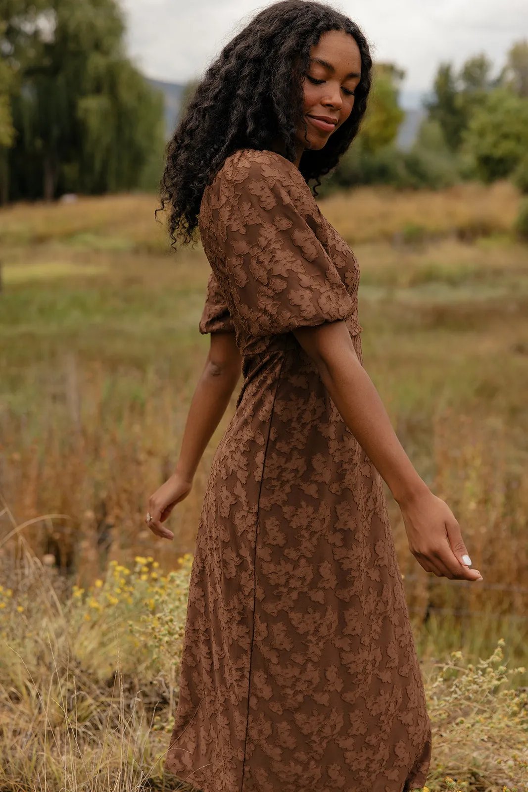 Pressed Petals Floral Embossed Dress sold by Roolee product image thumbnail 5