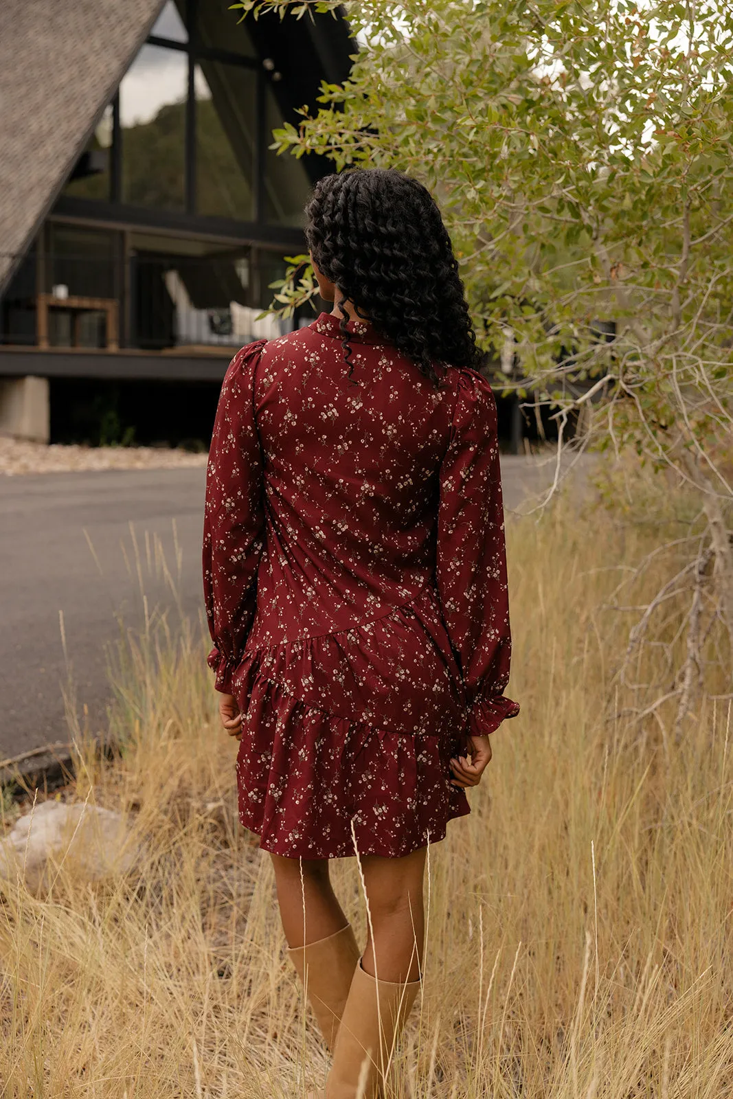 Wildberry Bloom Ruffle Sleeve Dress sold by Roolee product image thumbnail 4