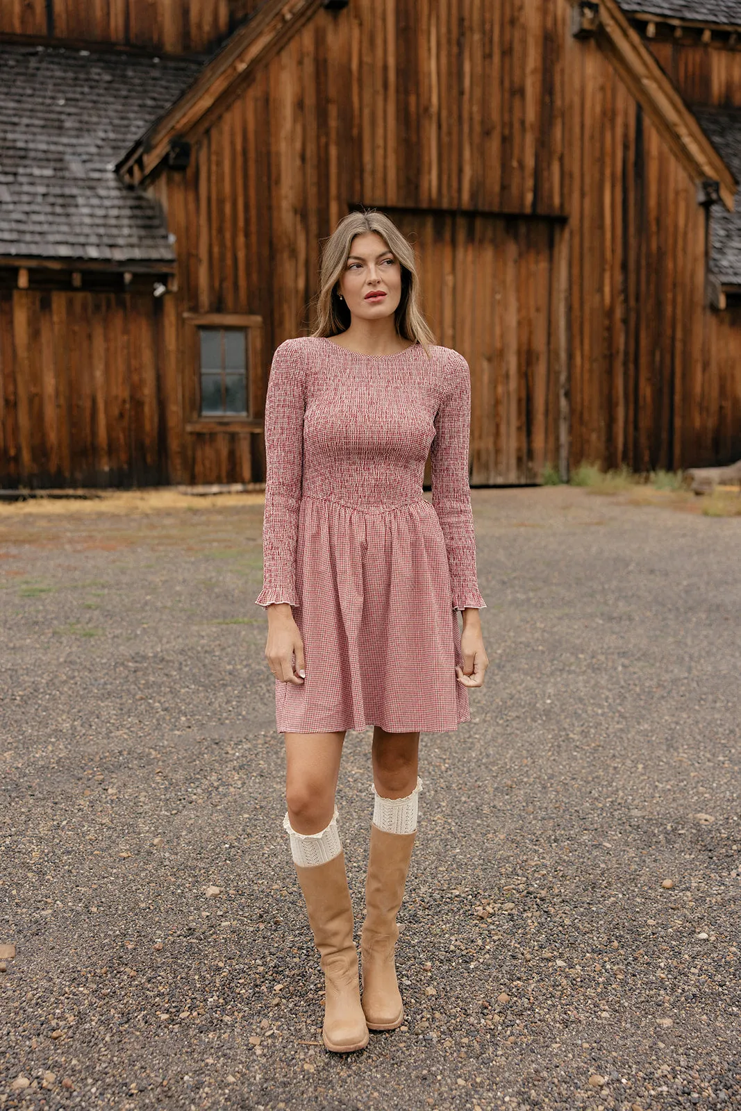 Dustland Dreams Gingham Dress sold by Roolee product image thumbnail 4