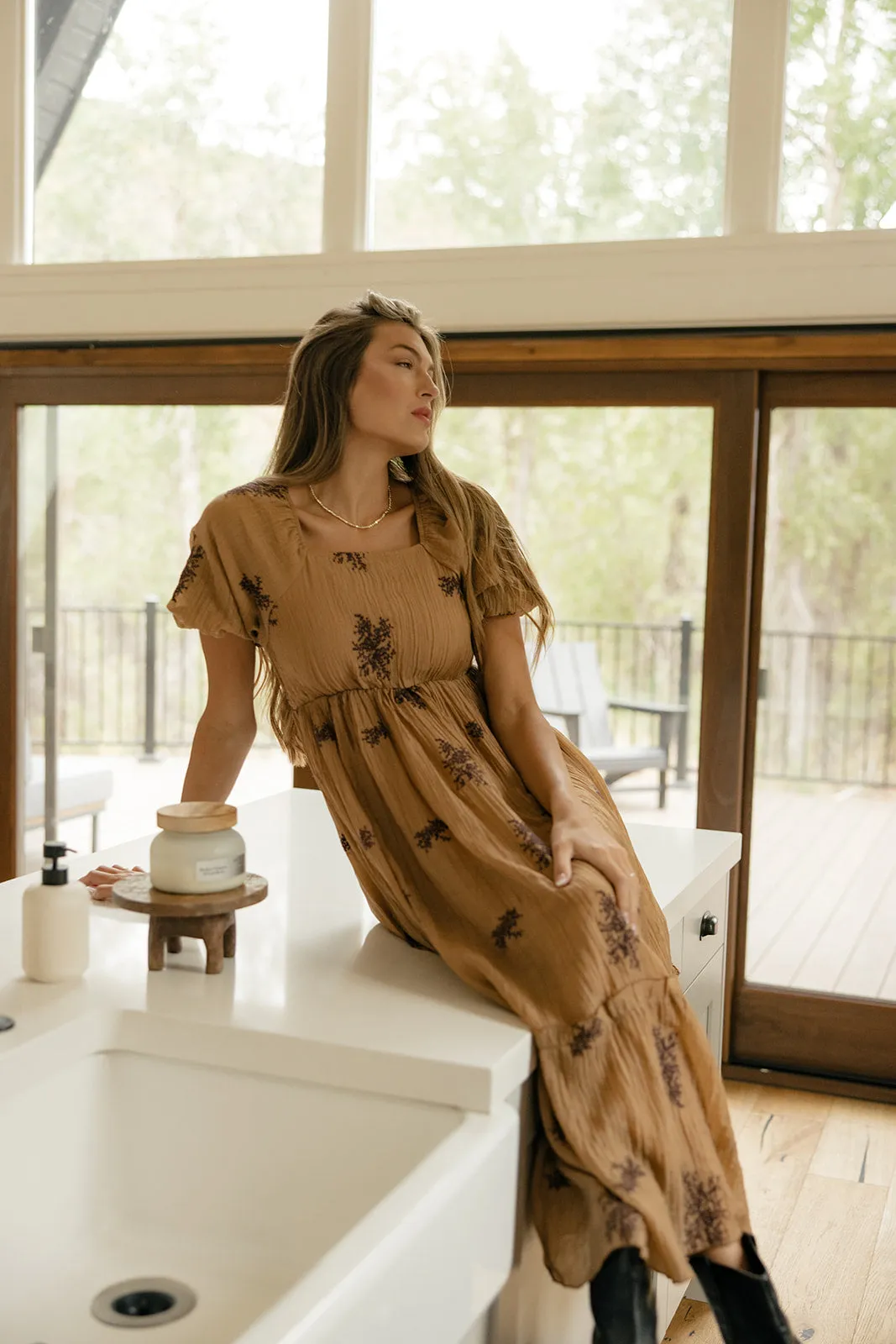 Burning Sun Embroidered Dress sold by Roolee product image thumbnail 5