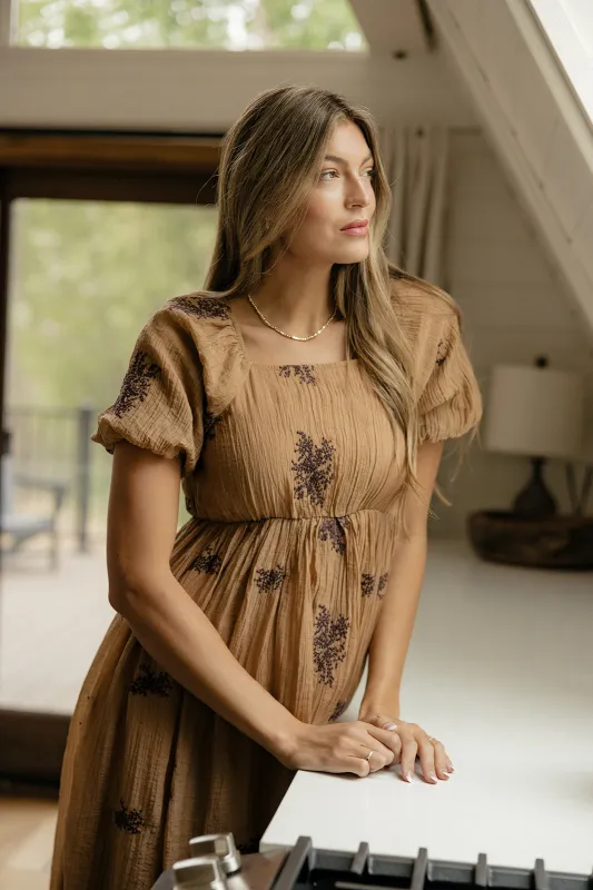 Burning Sun Embroidered Dress made by Polagram