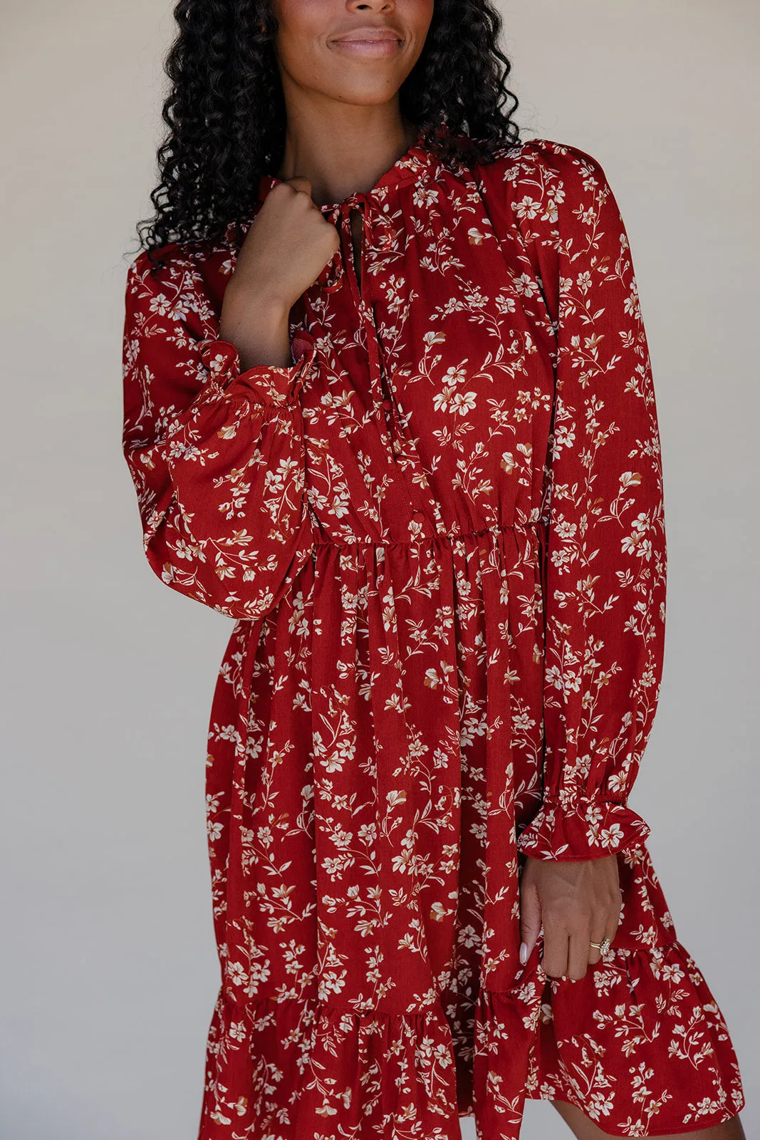 Scarlet Blossom Tiered Dress sold by Roolee product image thumbnail 2