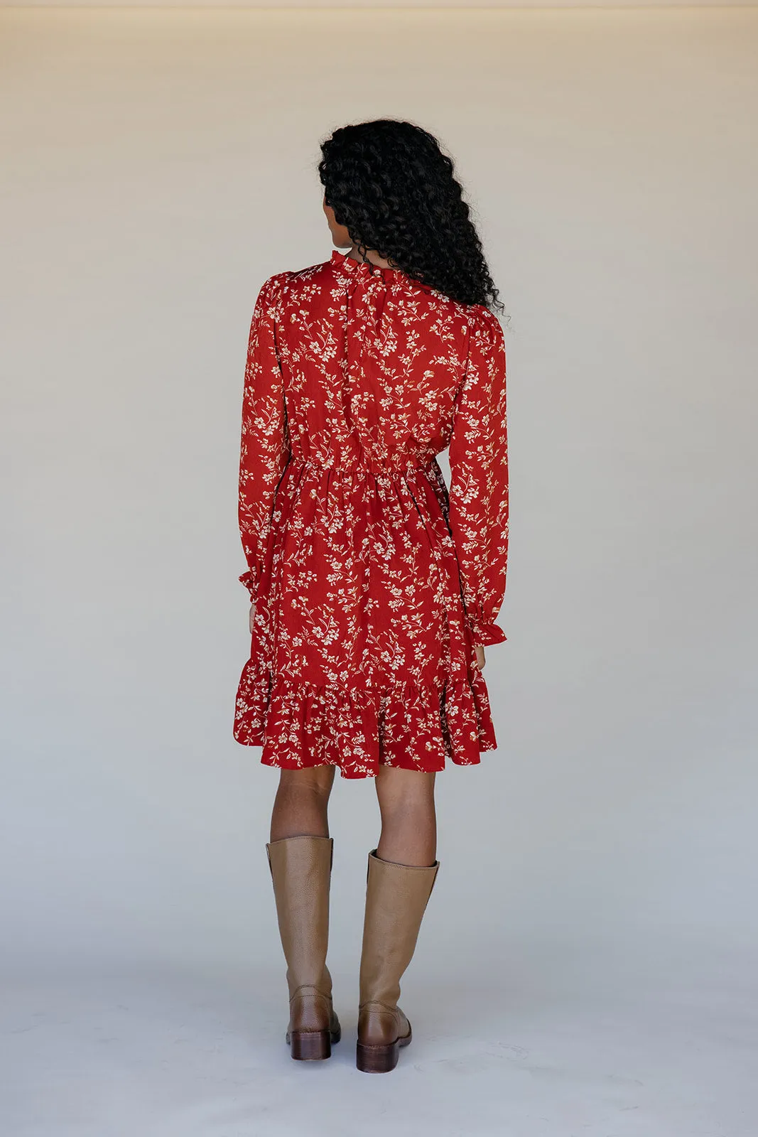 Scarlet Blossom Tiered Dress sold by Roolee product image thumbnail 5
