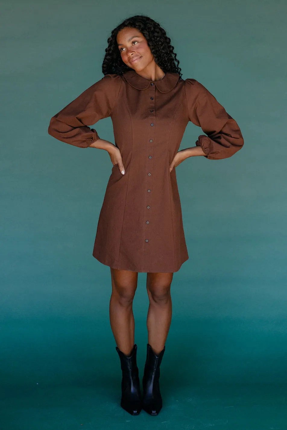 Evermore Collared Mini Dress sold by Roolee