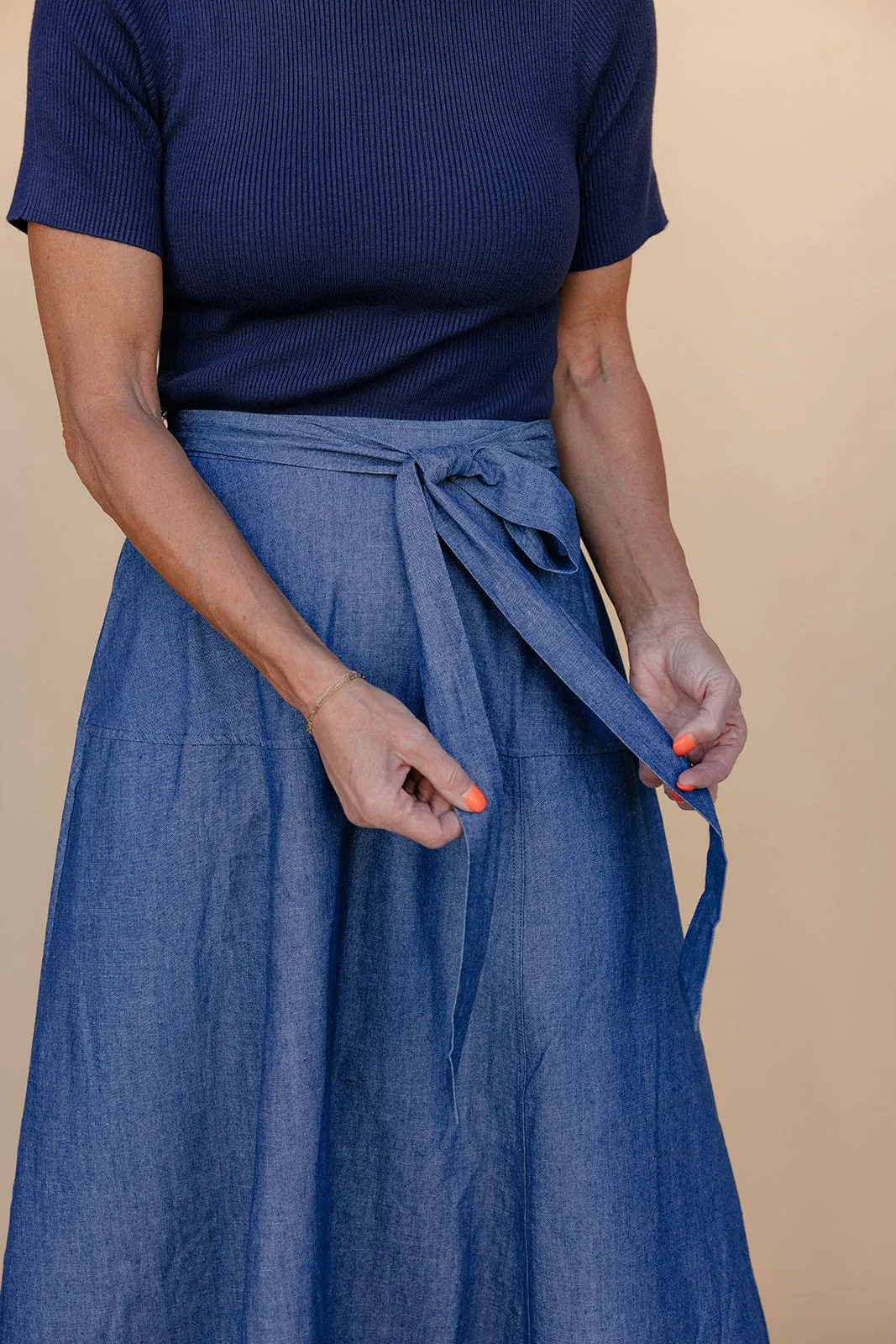 Cornfield Blues Denim Dress sold by Roolee product image thumbnail 3