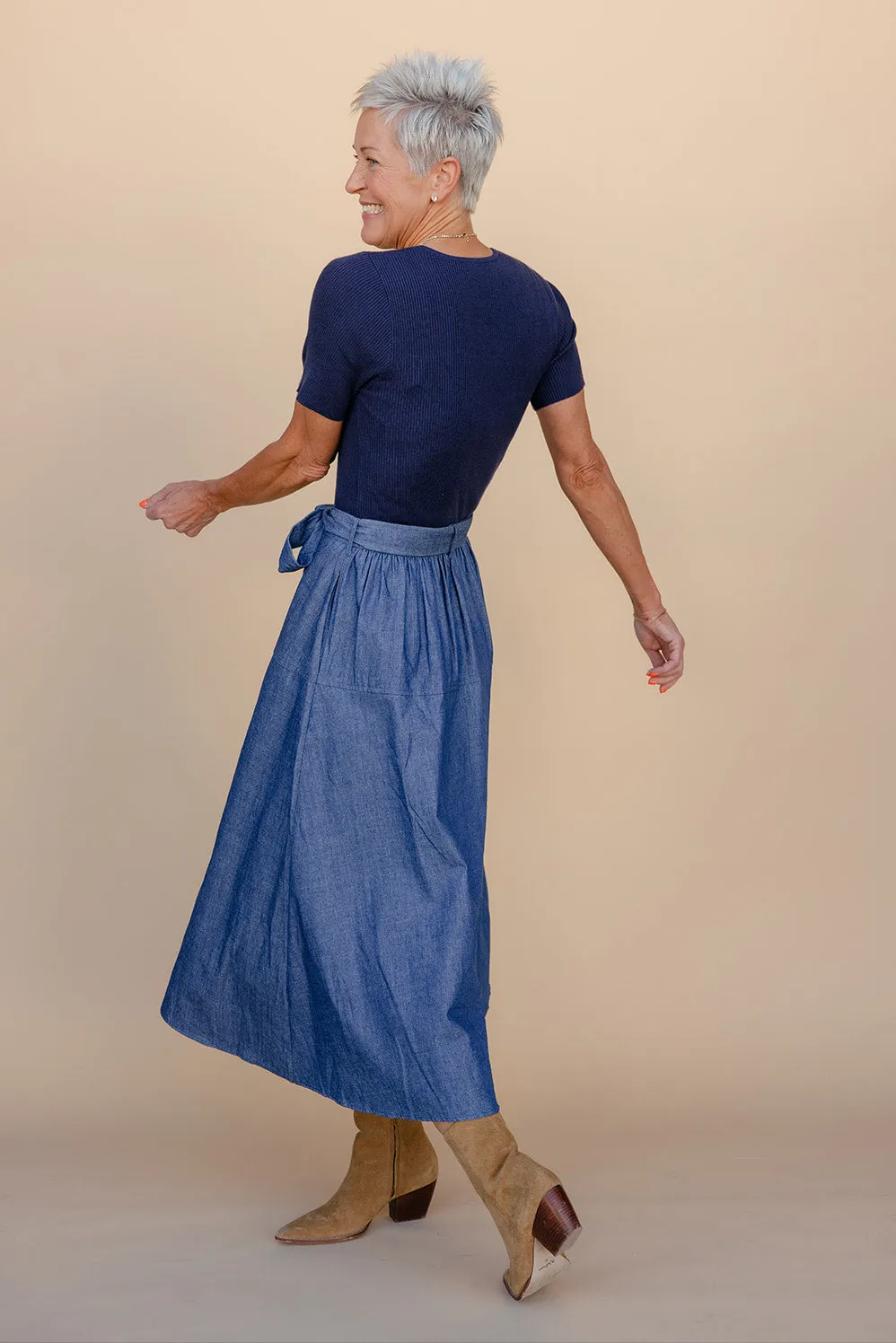 Cornfield Blues Denim Dress sold by Roolee product image thumbnail 2