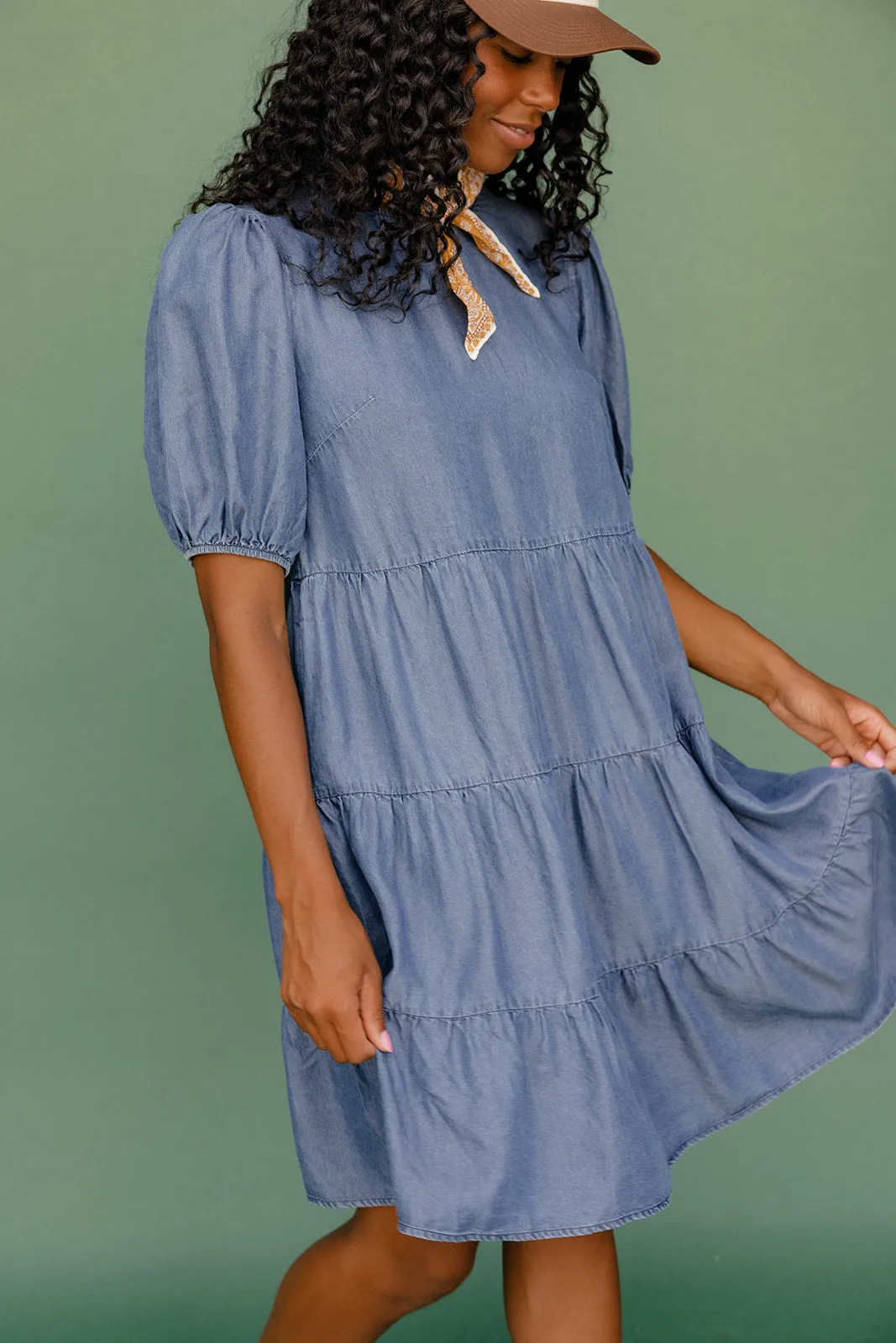 Report Card Denim Dress sold by Roolee product image thumbnail 2