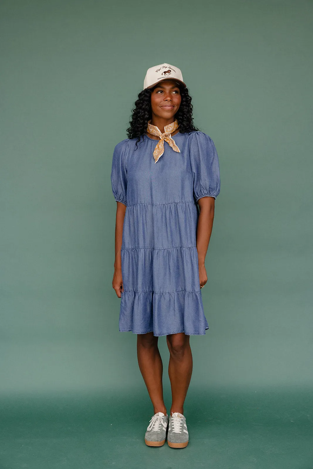 Report Card Denim Dress sold by Roolee product image thumbnail 4