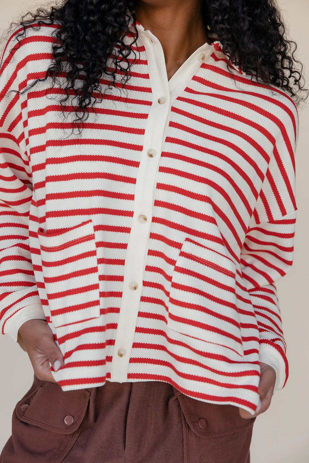Come Around Collared Cardigan sold by Roolee