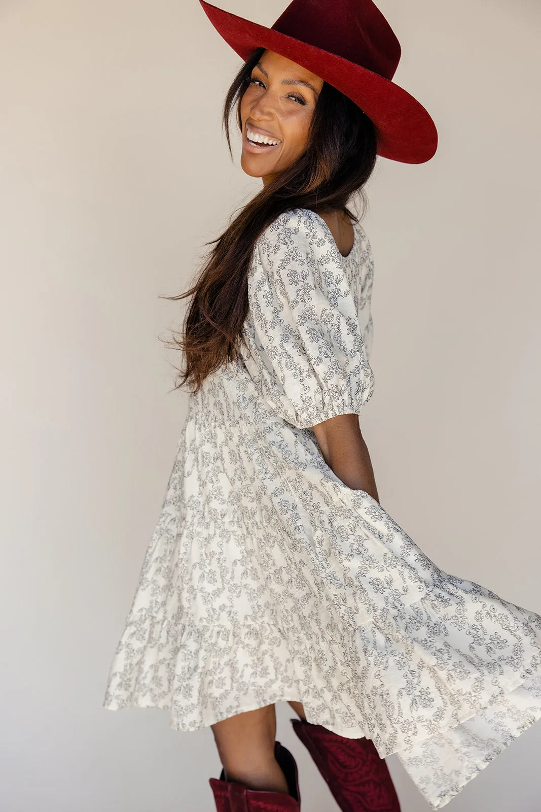 Before Dusk Puff Sleeve Dress sold by Roolee product image thumbnail 2