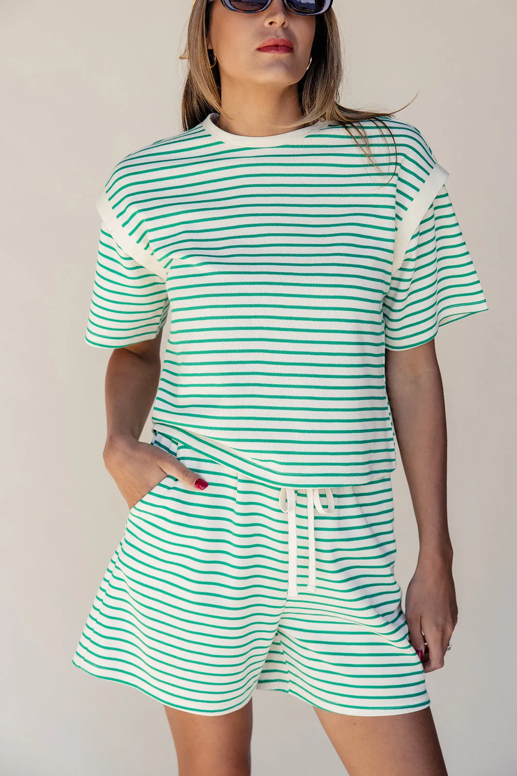 Shoot Your Shot Striped Shorts sold by Roolee product image thumbnail 5