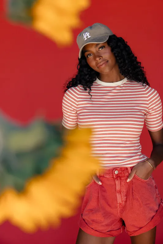 Myla Striped Tee made by Polagram